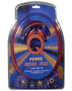 Qpower 4GAMPKITSFLEX 4 Gauge Amp Kit