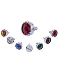 United Pacific 5MM Jeweled Mounting Knobs-21760 - Clear