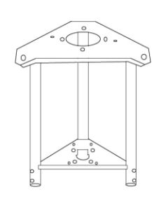Rohn BAS25G Bearing and Accessory Shelf