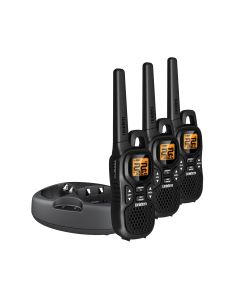 Uniden GMR3040-3CK 30 Mile 22 Channel FRS/GMRS Two-Way Radios with Charging Kit and NOAA Weather - Black