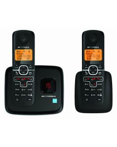 Motorola L702M DECT 6.0 Enhanced Cordless Phone with 2-Handsets and Digital Answering System